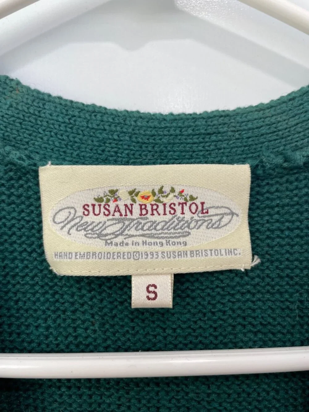 Vintage 90s Susan Bristol Sweater Vest Small Victorian Tapestry Deadstock NEW - Picture 6 of 9
